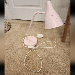 Ikea Pink Table Desk Lamp with Adjustable Tilted Head Works #KK